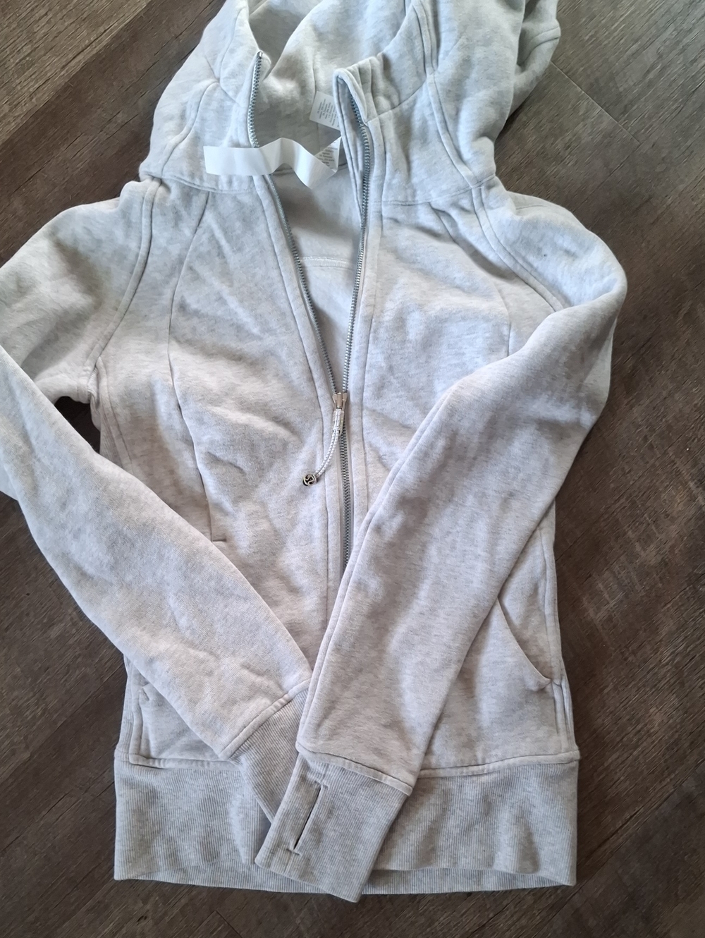lululemon athletica Light Gray Zip-Up Hoodie